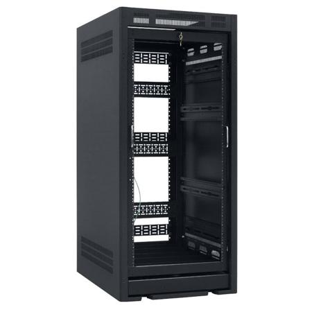 Lowell Manufacturing LHR-2432 Rack-Rollout/Rotating System, 24U, 32" Depth,Black