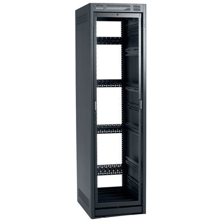 Lowell Manufacturing LHR-4432 Rack-Rollout/Rotating System, 44U, 32" Depth, Black