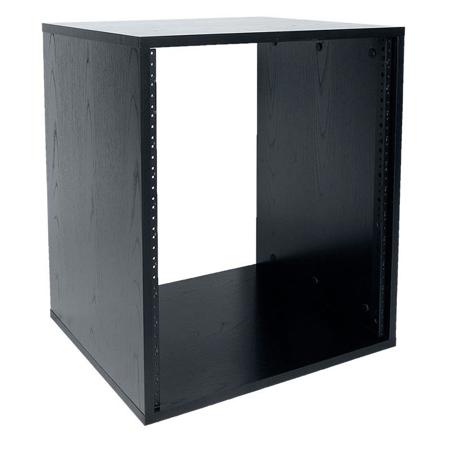 Lowell Manufacturing LLR-1218-B 12U Laminated AV Rack, 18" Depth, Unassembled, Black