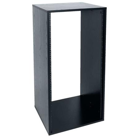 LLR-2118-B 21U Laminated AV Rack, 18" Depth, Unassembled, Black