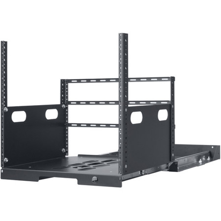 Lowell Manufacturing LPOR2-1019 10U Pull-Out Rack with 2 Slides, 19" Depth,Black