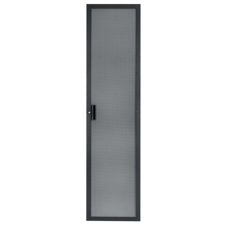 Lowell Manufacturing LRD-40FV Fully-Vented Rear Door, 40U, Locking, Black