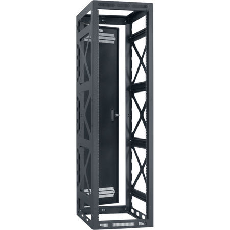 Lowell Manufacturing LSGR-4427 40U Seismic Gangable Rack, 27" Deep, Black