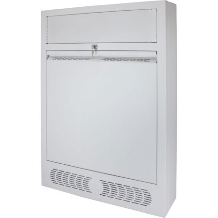 Lowell Manufacturing LTCR-3320S 3U + 3U Tilt-Out Surface-Mount Wall Rack, Gray