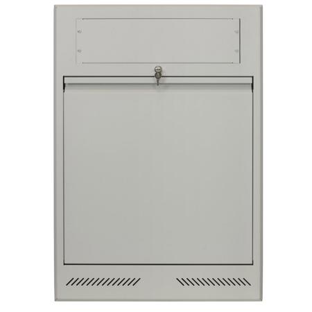 Lowell Manufacturing LTR-320S 3U Tilt-Out Surface-Mount Wall Rack, 24x35x7",Gray
