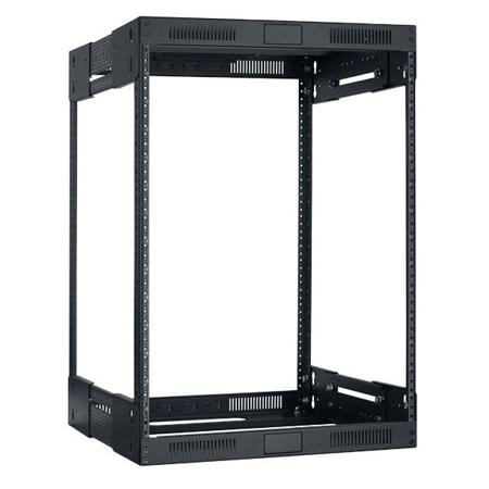 Lowell Manufacturing LVR14-2128 14U Slim Rack, Variable Depth,21"-28" Deep,Black