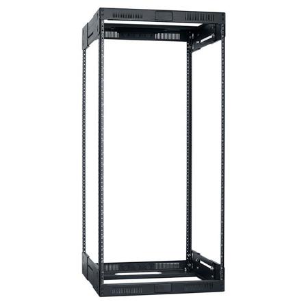Lowell Manufacturing LVR22-1421 22U Slim Rack, Variable Depth,14"-21" Deep,Black