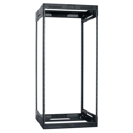 Lowell Manufacturing LVR22-2128 22U Slim Rack, Variable Depth,21"-28" Deep,Black