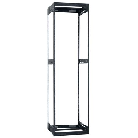 Lowell Manufacturing LVR38-1421 38U Slim Rack, Variable Depth,14"-21" Deep,Black