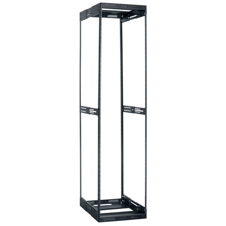 Lowell Manufacturing LVR44-1421 44U Slim Rack, Variable Depth,14"-21" Deep,Black