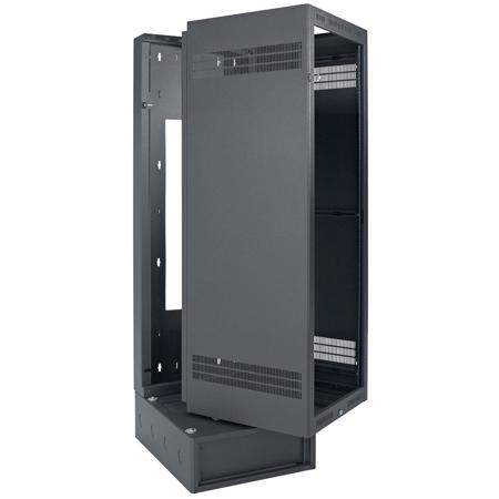 Lowell Manufacturing LWBR-3532 35U Wall Rack with Base, 32" Depth, Black