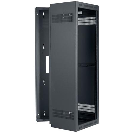 Lowell Manufacturing LWR-3523 35U Rack-Sectional Wall Mount, 23" Deep, Black