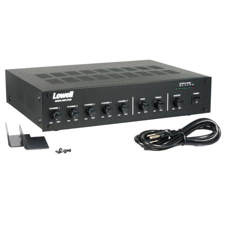 Lowell Manufacturing MA125 Rackmount Mixer with 125W Amplifier