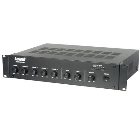 Lowell Manufacturing MA125 Rackmount Mixer with 125W Amplifier