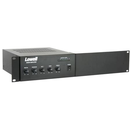 Lowell Manufacturing MA30-RK Mixer with 30W Power Amplifier and Rackmount Kit for 19" Rack