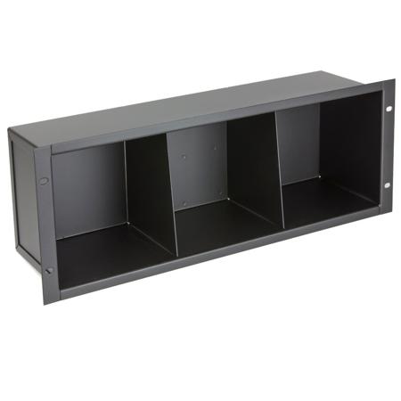 Lowell Manufacturing MH4-CD 19" 4U Rackmount Steel Media Holder for 42 CDs