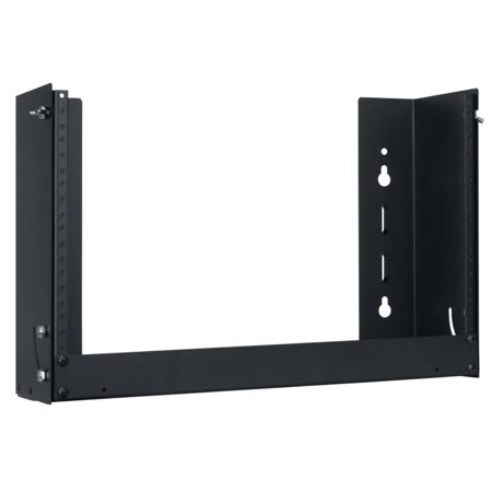 Lowell Manufacturing PFR-66 6U Pivot-Frame Wall Rack, 6" Deep, Black