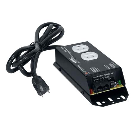 Lowell Manufacturing RPC-P15 15A Pass-Through Remote Power Control, 5-15R Duplex
