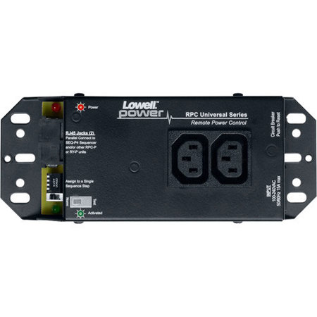 Lowell Manufacturing RPC-P15U 15A Pass-Through Remote Power Control, C13 Duplex