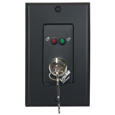 Lowell Manufacturing RPSB2-MKP SPST Key-Switch, Momentary Closure, 2 LED, Black