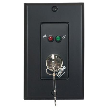 Lowell Manufacturing RPSB2-MKP-RJ SPST Key-Switch, RJ45, Momentary, 2 LED, Black