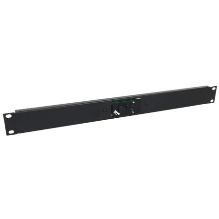 Lowell Manufacturing RPSB2-MR SPST Low Voltage Rocker Switch with Momentary Closure, 2 Status LED, 1U Rackmount Panel, Black