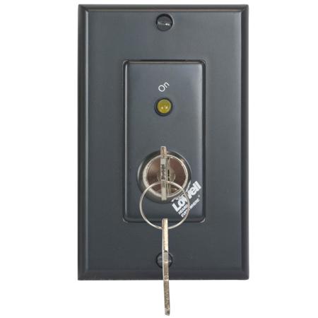 Lowell Manufacturing RPSB-KP-ASM SPST Low Voltage Key-Switch with Maintained Closure for ASM Sequencer, 1 Status LED, 1-Gang Wall Plate, Black