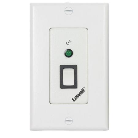 Lowell Manufacturing RPSW-P SPST Rocker Switch, Maintained Closure, 1 LED, White