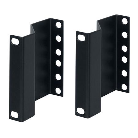Lowell Manufacturing RRB-2 2U Rack Recessing Brackets, Pair, Black