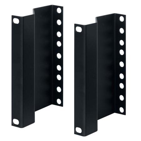 Lowell Manufacturing RRB-3 3U Rack Recessing Brackets, Pair, Black