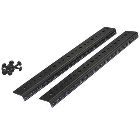 Lowell Manufacturing RRT 21U Thin-Flange Rails for Custom Millwork Racks, Pair