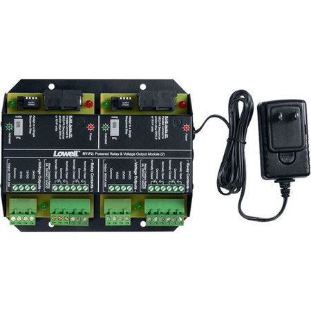 Lowell Manufacturing RY-P2 2 DPDT Pass-Through Power Relay Module for SEQ-P4