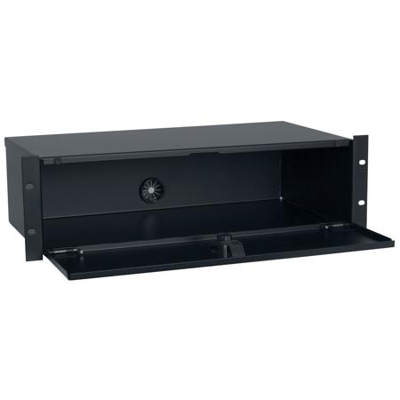 Lowell Manufacturing SBL-39 3U Rackmount Steel Storage Box with Key Lock