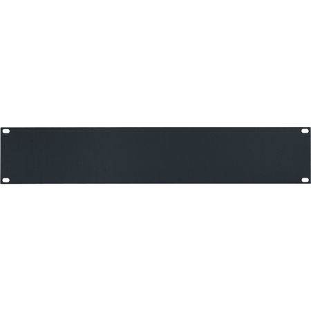 Lowell Manufacturing SEFP-2 2U 14 Gauge Blank Steel Rackmount Flat Panel, Black