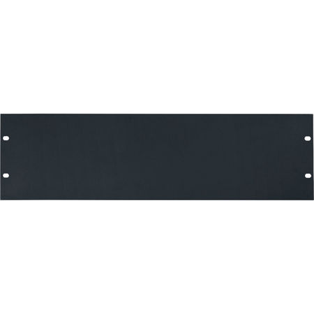 Lowell Manufacturing SEFP-3 3U 14 Gauge Blank Steel Rackmount Flat Panel, Black