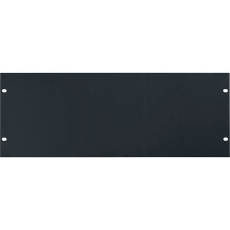 Lowell Manufacturing SEFP-4 4U 14 Gauge Blank Steel Rackmount Flat Panel, Black