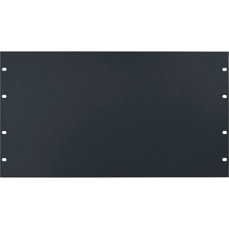 Lowell Manufacturing SEFP-6 6U 14 Gauge Blank Steel Rackmount Flat Panel, Black