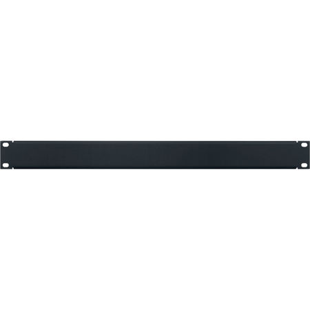 Lowell Manufacturing SEP-1MC 1U Blank Steel Panel with Flange, 48 Pack, Black