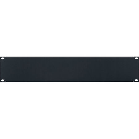Lowell Manufacturing SEP-2SC 2U Blank Steel Panel with Flange, 24 Pack, Black