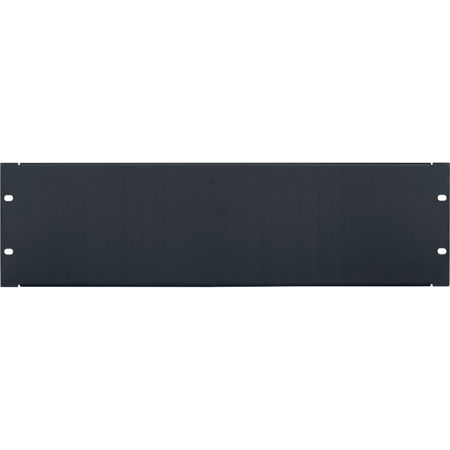 Lowell Manufacturing SEP-3 3U Steel Rackmount Blank Panel with Flange, Black