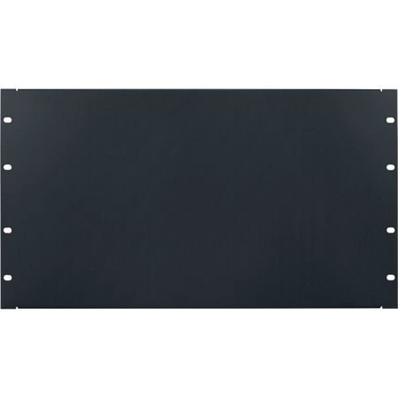 Lowell Manufacturing SEP-6 6U Steel Rackmount Blank Panel with Flange, Black