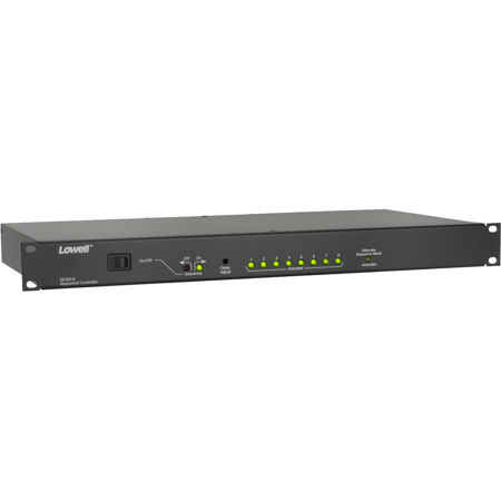 Lowell Manufacturing SEQR-8 8-Channel 1U Rack Mount Power Sequencer, Rocker Switch