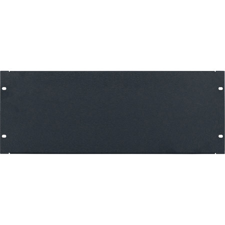 Lowell Manufacturing SP-4 4U Blank Steel Panel with Flange, Black Wrinkle