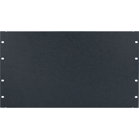 Lowell Manufacturing SP-6 6U Blank Steel Panel with Flange, Black Wrinkle