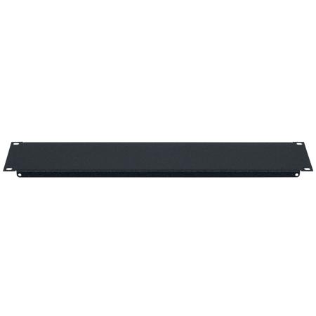 Lowell Manufacturing SP-7 7U Blank Steel Panel with Flange, Black Wrinkle