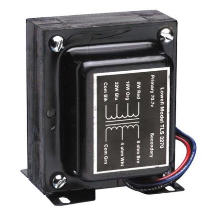 Lowell Manufacturing TLS-3270 32W/70V 20/20 AudioVision Premium Performance Line Matching Transformer