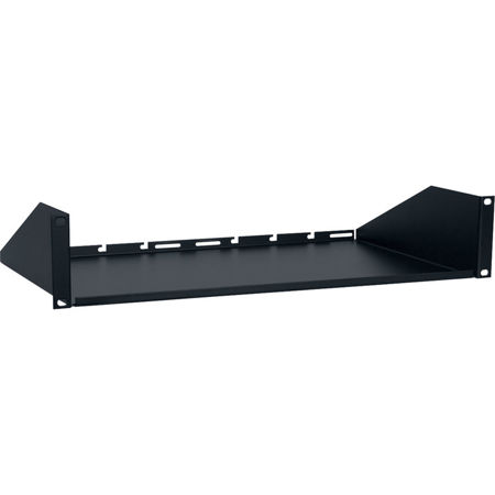 Lowell Manufacturing US-210CC 2U Rack Utility Shelf, 10.75" Depth, 6 Pack, Black