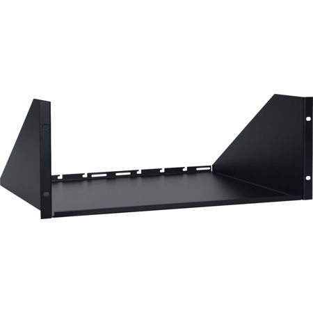 Lowell Manufacturing US-414 4U Rack Utility Shelf, 14" Depth, Black