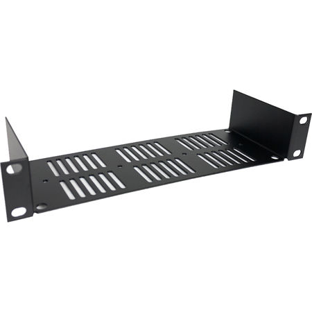 Lowell Manufacturing UVSH-13 1U Utility Shelf with Vents for Half Rack, 3.5" Depth, Black