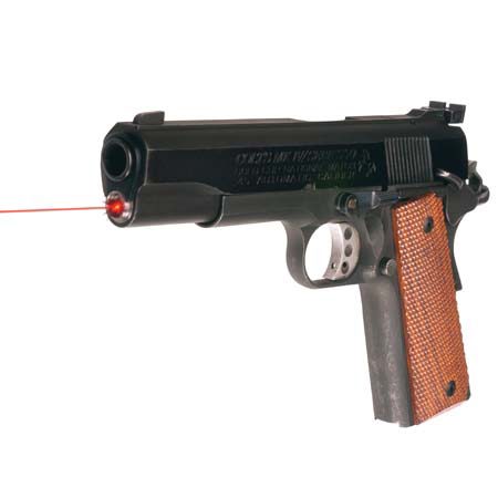 LaserMax Guide Rod Mounted Red Laser Sight for Many Government Style 1911 Hanguns with a 5" Barrel, Polished Blued Finish.
